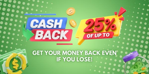 Promotional banner presenting VIP tier rewards and cashback levels