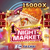 Night Market slot icon with street food stall artwork