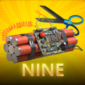 Nine card game icon with nine card artwork