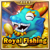 Royal Fishing icon with crown fish artwork